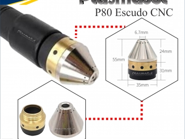 P80 Escudo para tocha CNC 
